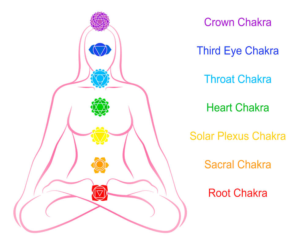The 7 chakras.